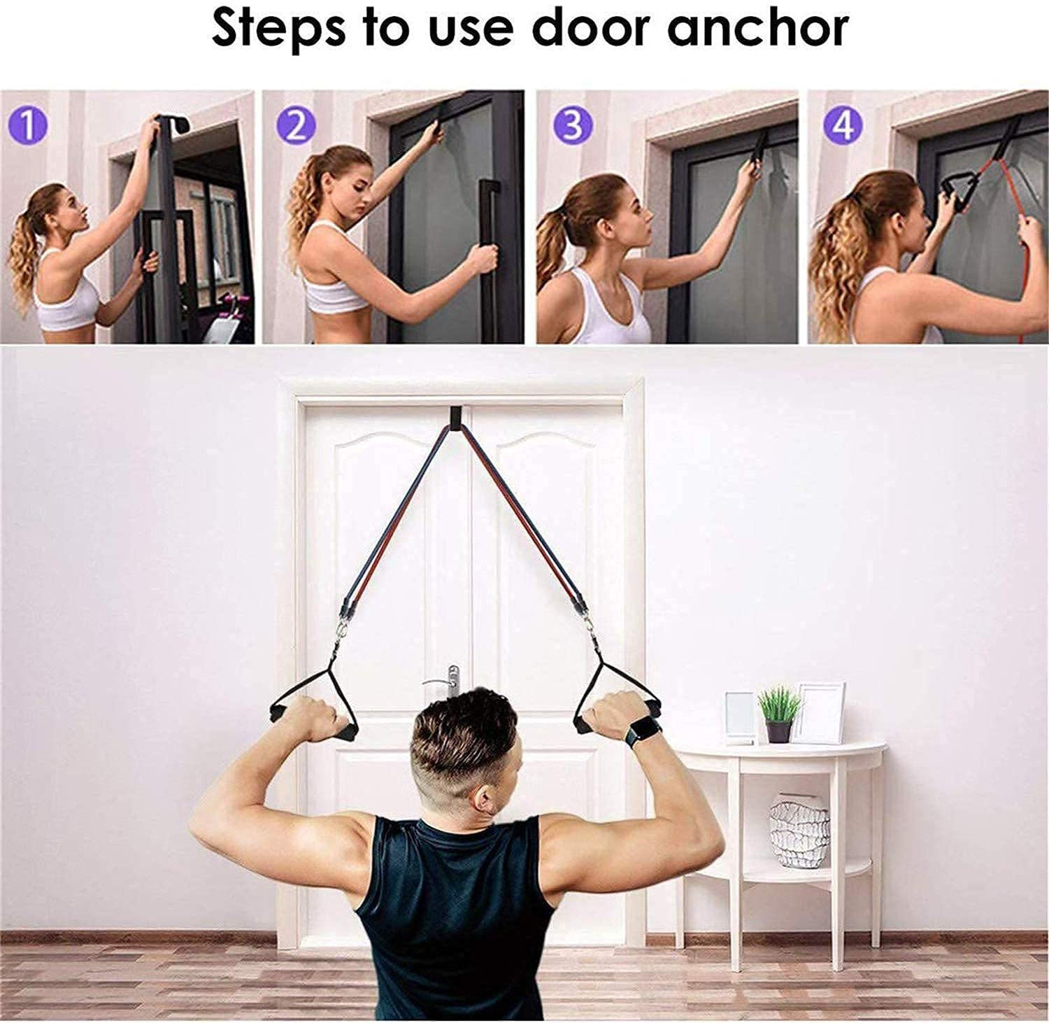 Image of GYMIGO IIV-195-SX-0.52 kg 11 pcs Gym Rope Set Home Gym Combo Home Gym Resistance Tube