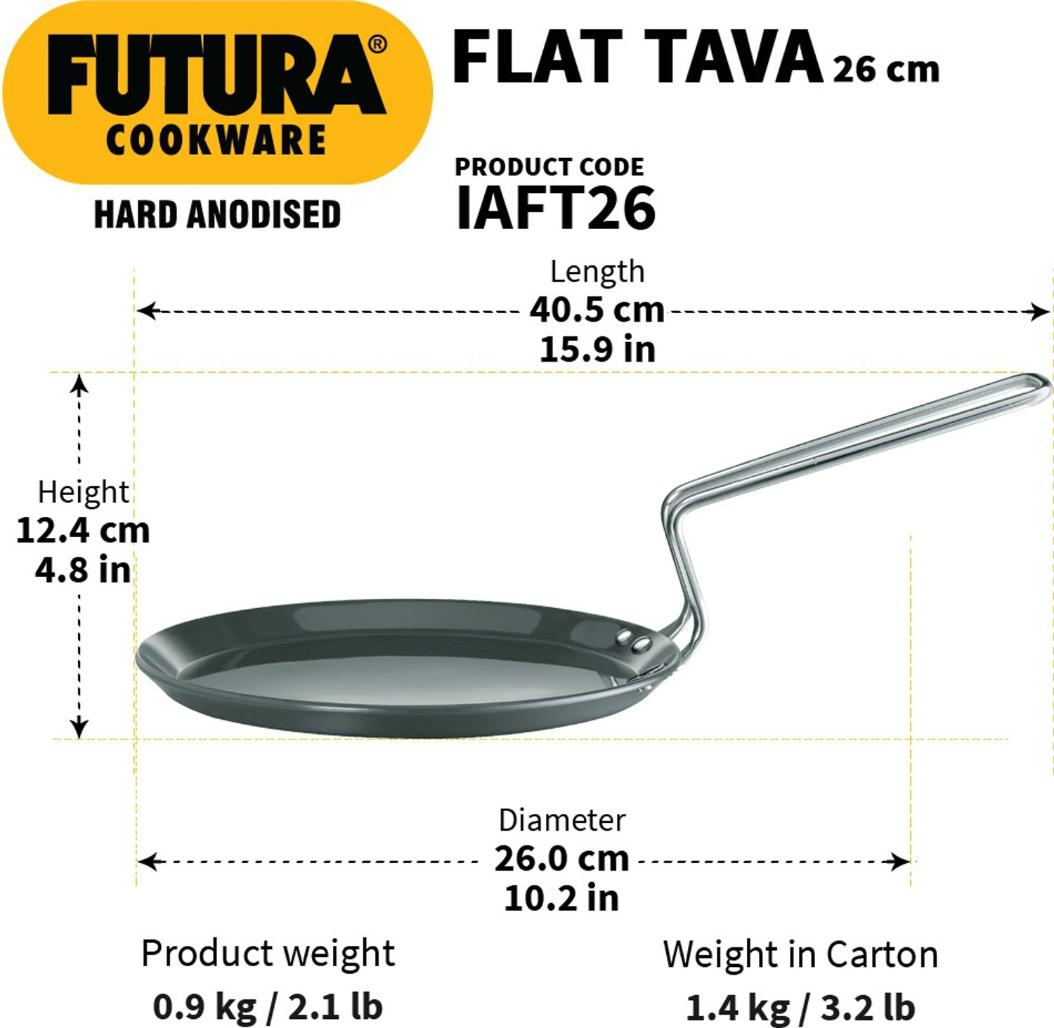 Image of Hawkins Flat (IAFT26) Tawa 26 cm diameter