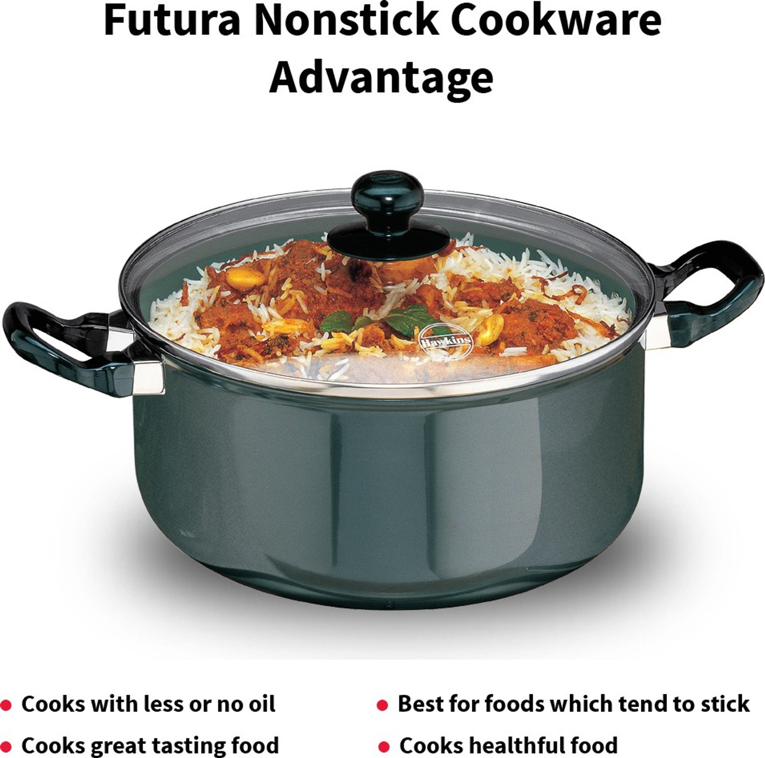 Image of Hawkins Stewpot with Glass Lid (NST30G) Tope /Bhagona /Patila with Lid 3 L capacity 20 cm diameter