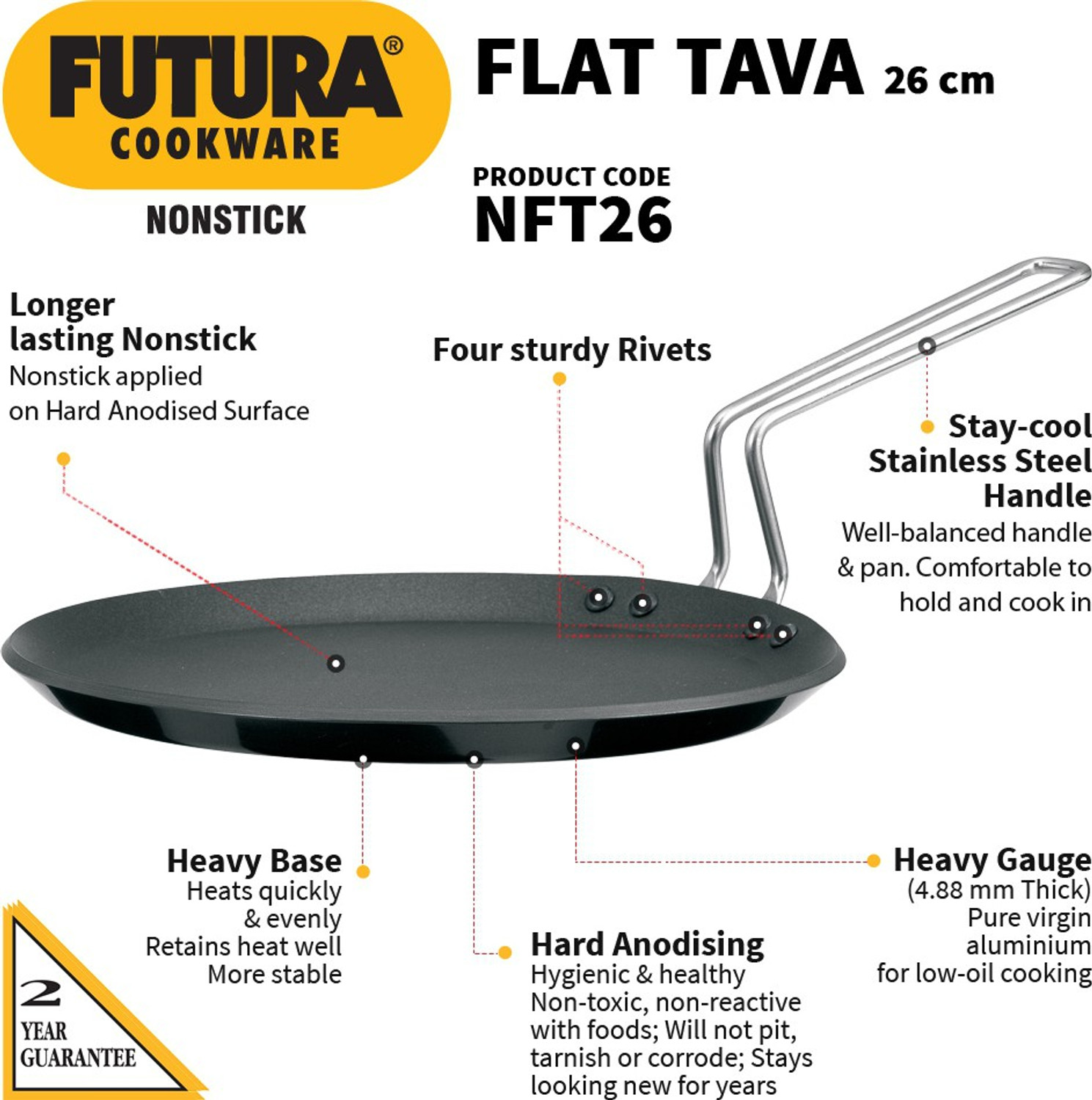 Image of Hawkins Flat (NFT26) Tawa 26 cm diameter