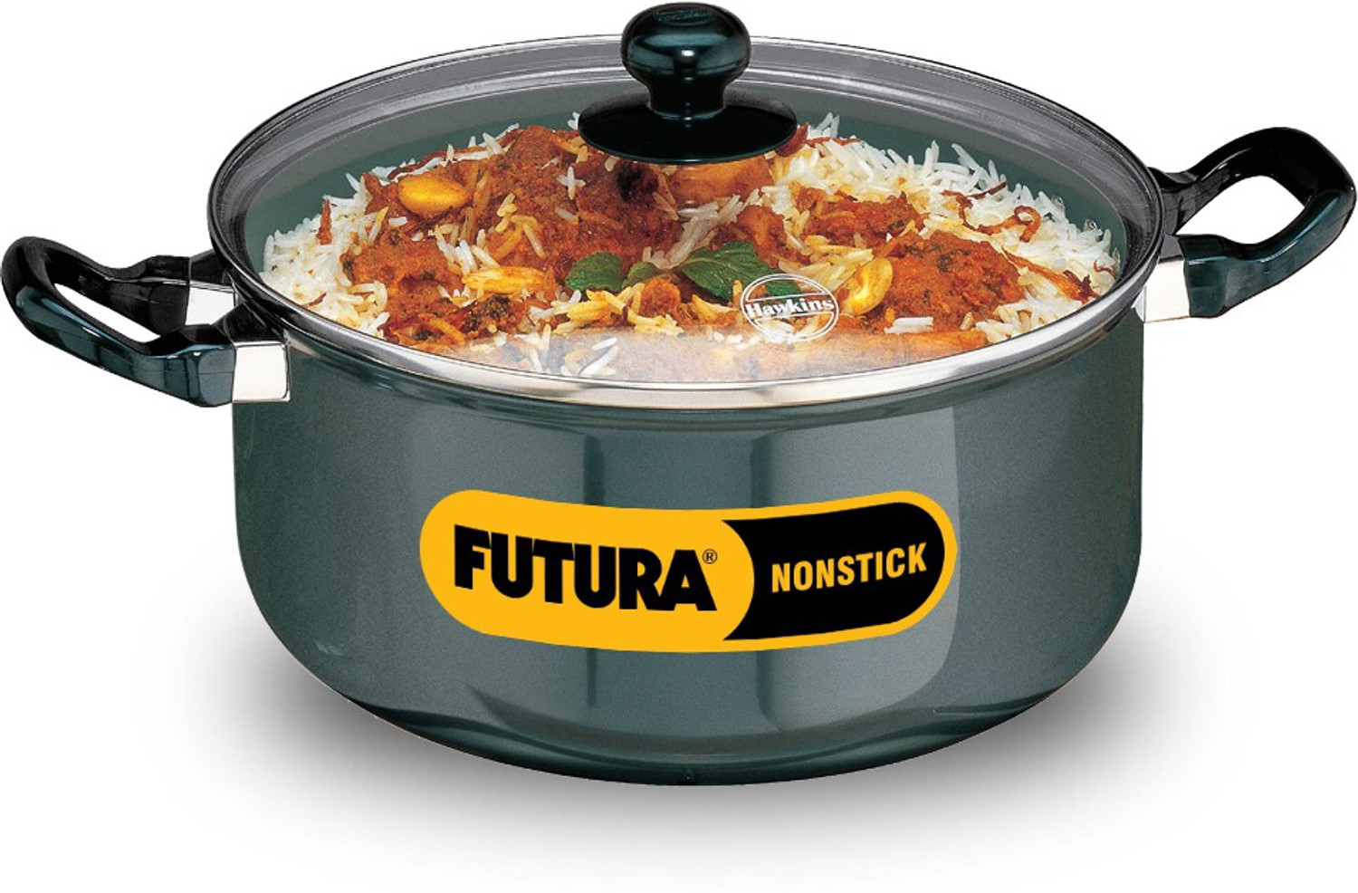 Image of Hawkins Non Stick Stewpot with Glass Lid (NST50G) Tope /Bhagona /Patila with Lid 5 L capacity 24 cm diameter