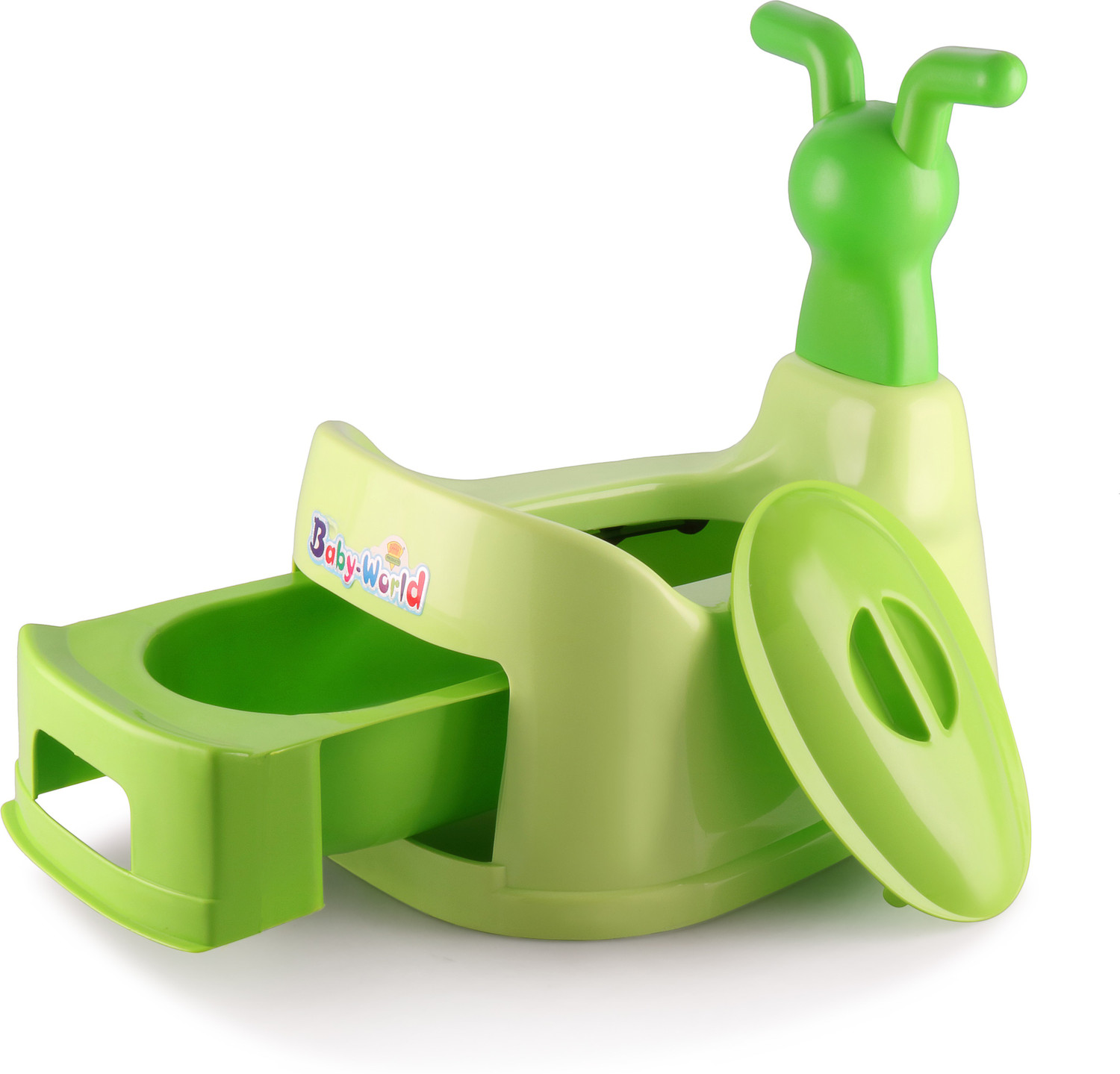 Image of Nabhya Toilet Trainer Baby Potty Seat Cartoon Face with Removable Tray & Closing Lid Potty Seat