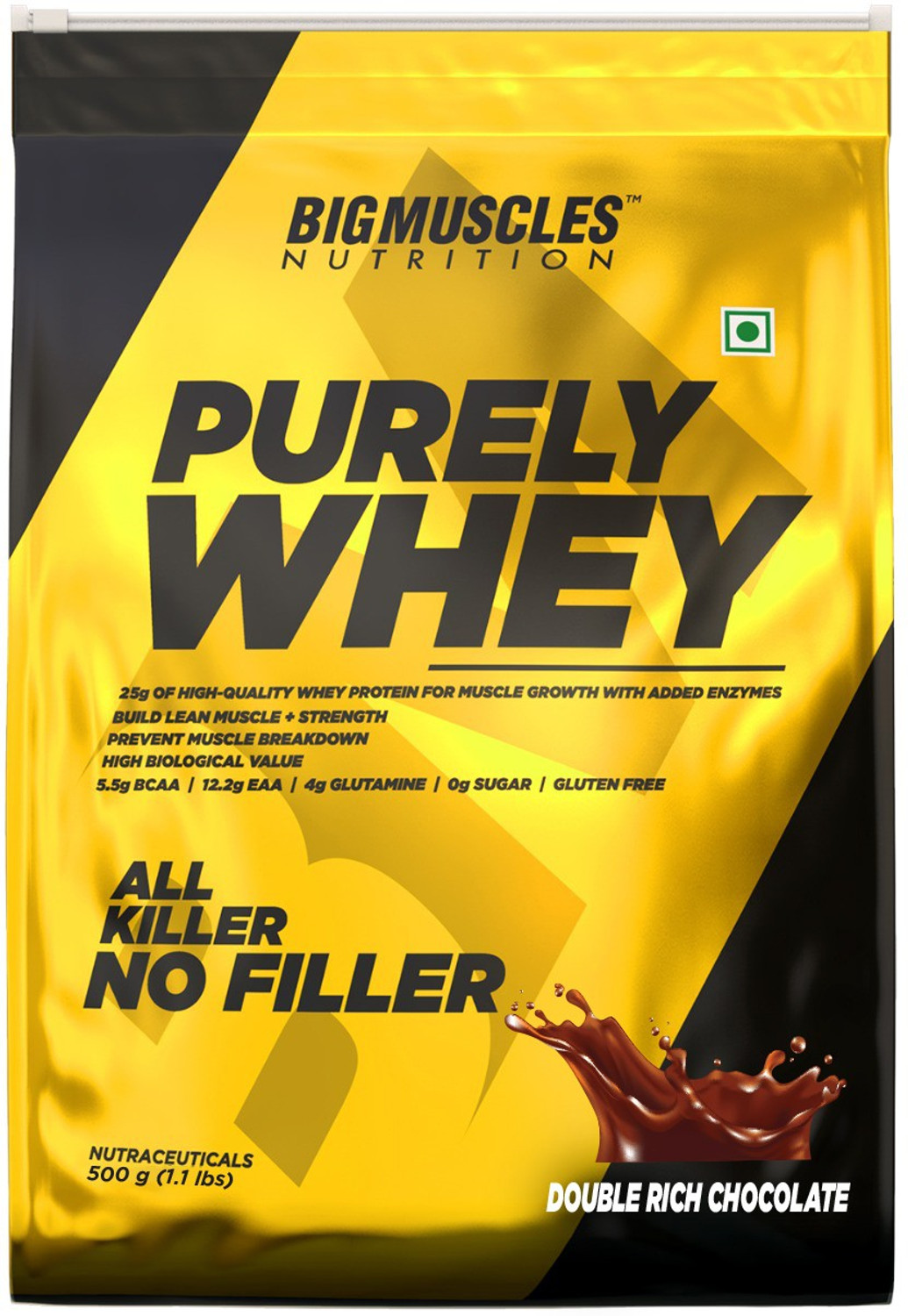 Image of BIGMUSCLES NUTRITION Purely Whey | Isolate Whey Matrix 25g Protein, 12.2g EAA, 4g Glutamine, 0g Sugar Whey Protein