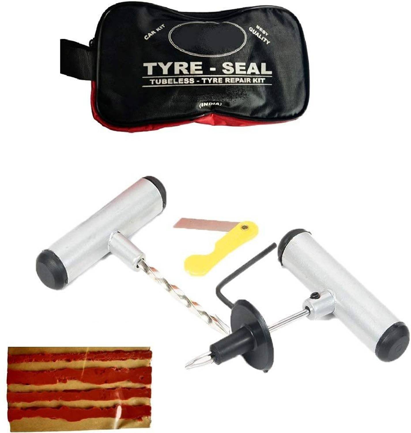 ASPENX Puncture Kit Emergency Flat Tire or Car Bike SUV&Motorcycle Tubeless Tyre Puncture Repair Kit