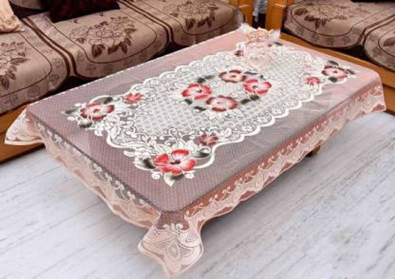 bkml Cotton 4 Seater Embroidered Table Cover