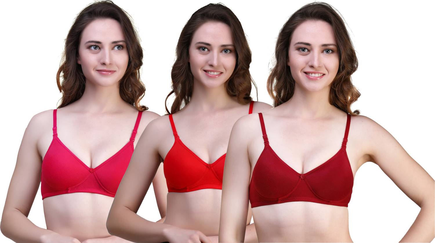 Auletics by Ucare Bra for Women Bra Combo Pack (Multi-Color) Women Push-up Heavily Padded Bra