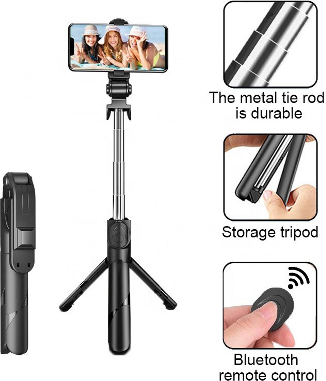 NAFA Portable Selfie Stick Tripod with Bluetooth Remote - Image 5