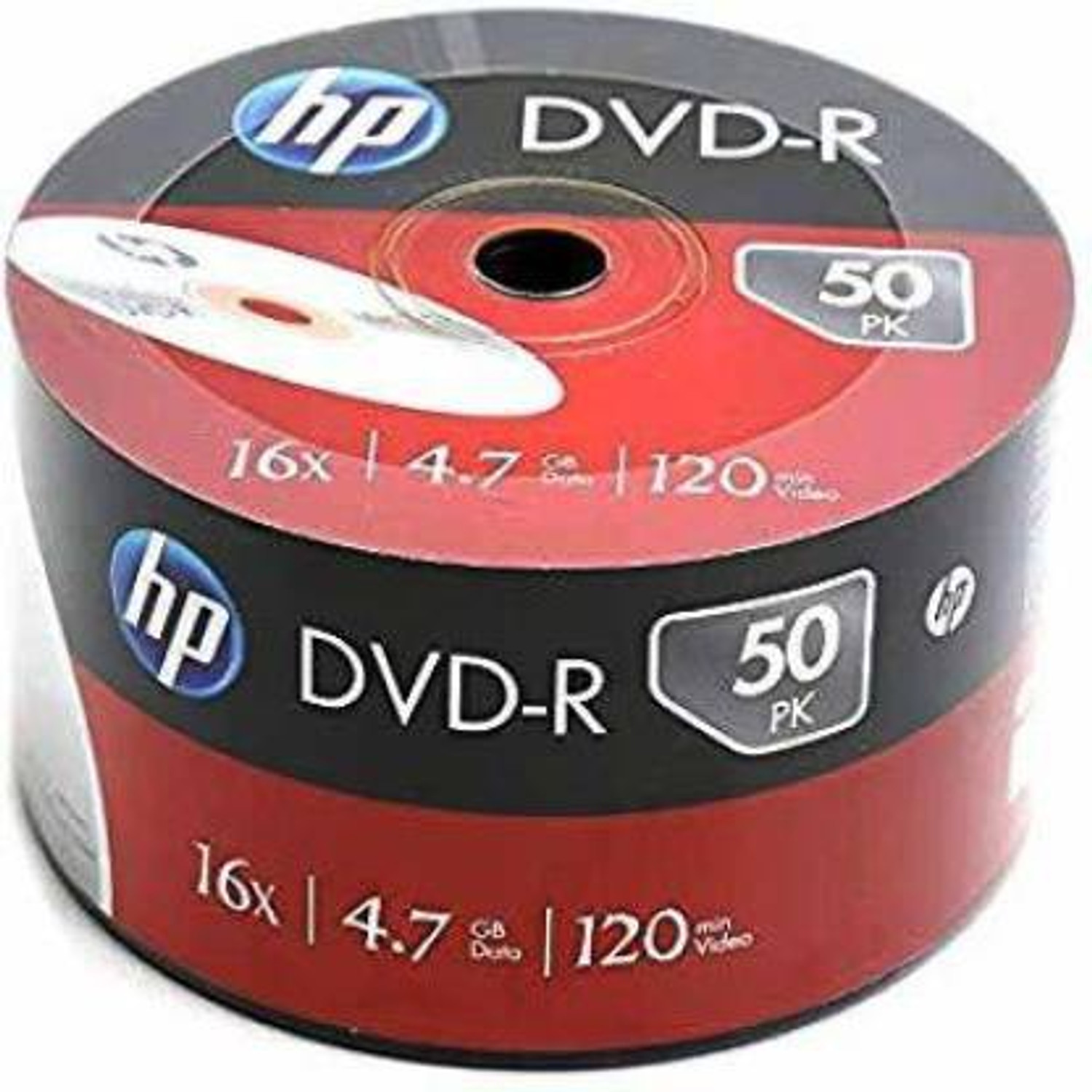 Image of HP DVD Recordable DMA00070 Pack of 50 Disc Shrink Wrap Speed 16x 4.7 GB