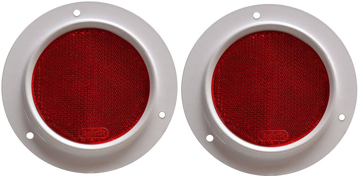 Allpartssource Round Safety Reflector Red Suitable for Truck I Tractor I Tiller I Combines I Commercial Vehicles I Earth Movers I Universal Applications Car Reflector Light
