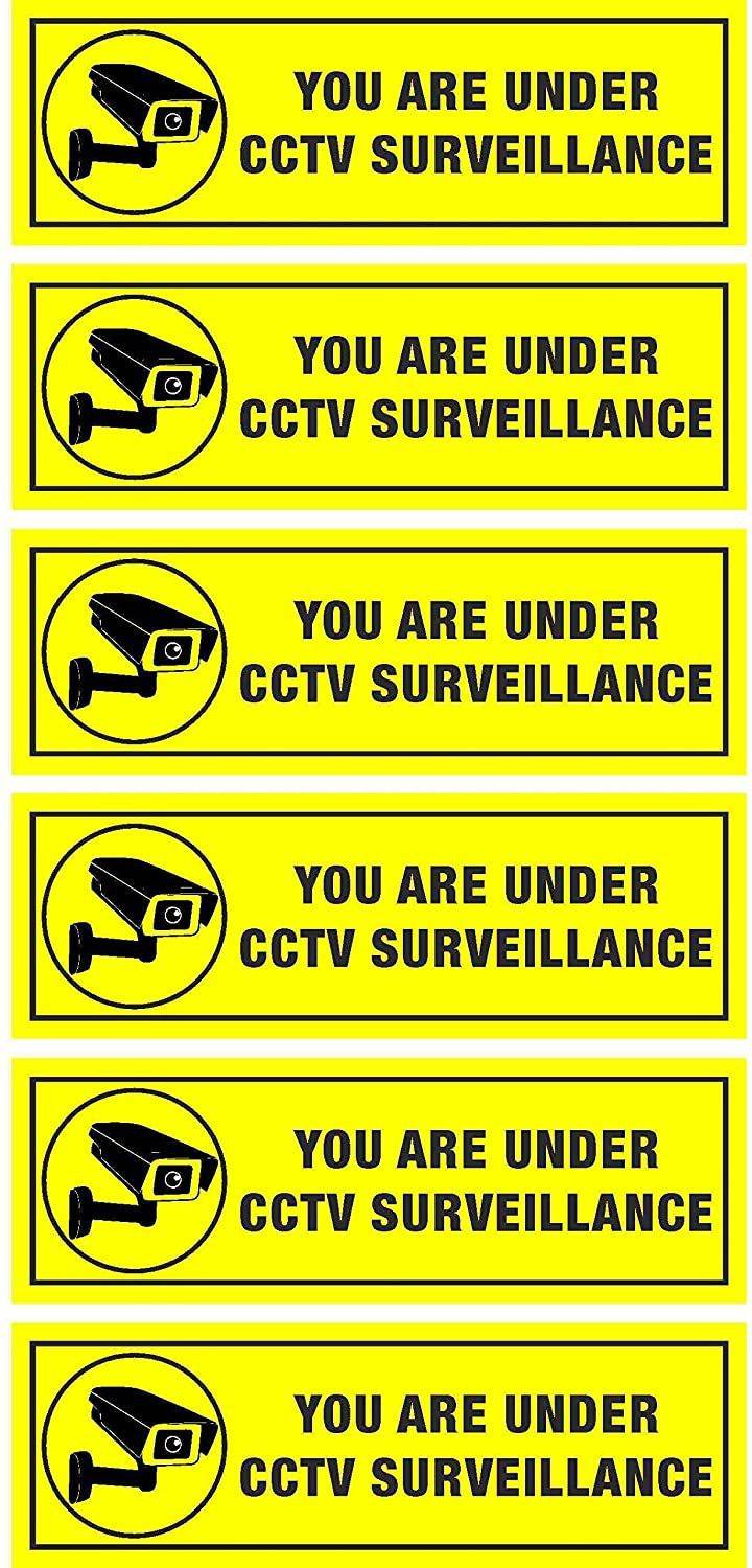 AGOG You are under CCTV Surveillance Pack of 6 Emergency Sign