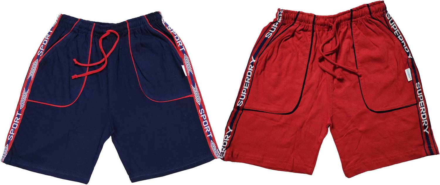 100LUCK Short For Boys Sports Printed Cotton Blend