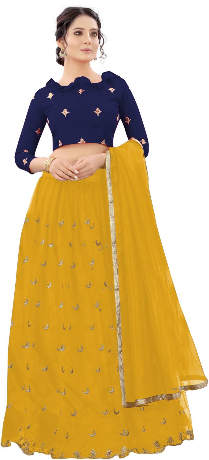 BATHANI CREATION Embroidered Semi Stitched Lehenga Choli