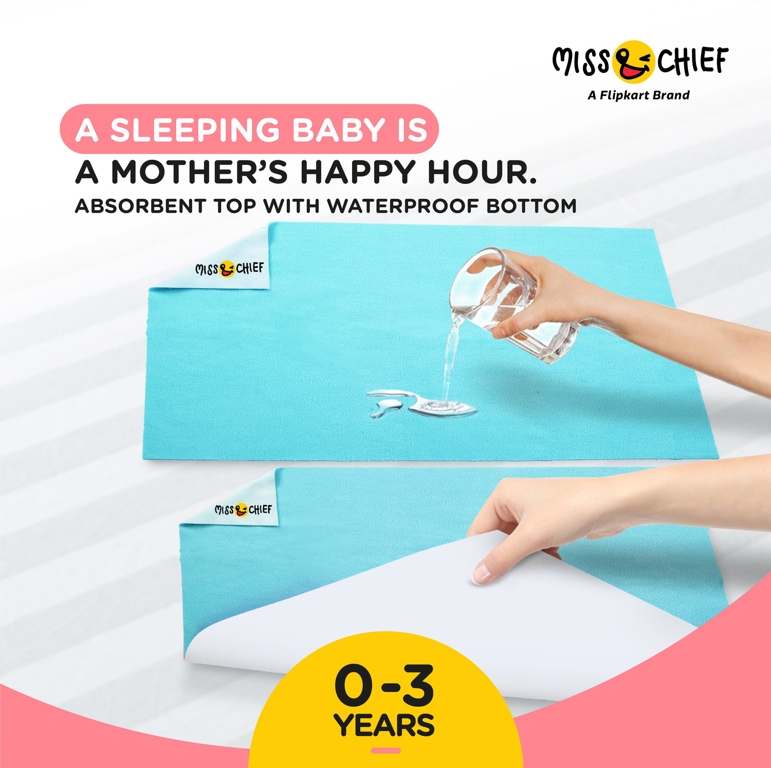 Image of Miss & Chief Bed Protector Sheet- Waterproof & Reusable