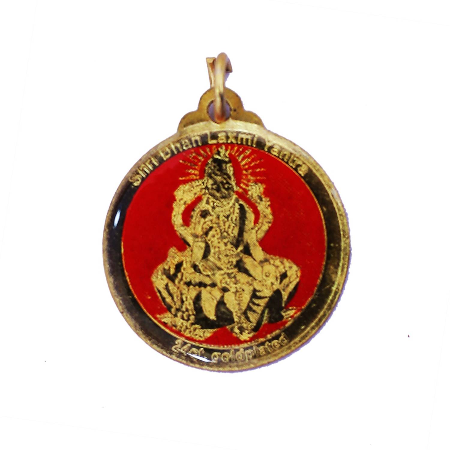 brahmgyan gallary Dhan Laxmi yantra locket With Silk dori For Sucess,Financially Strong,Gud Luck And Wealth. Gold-plated Alloy Pendant