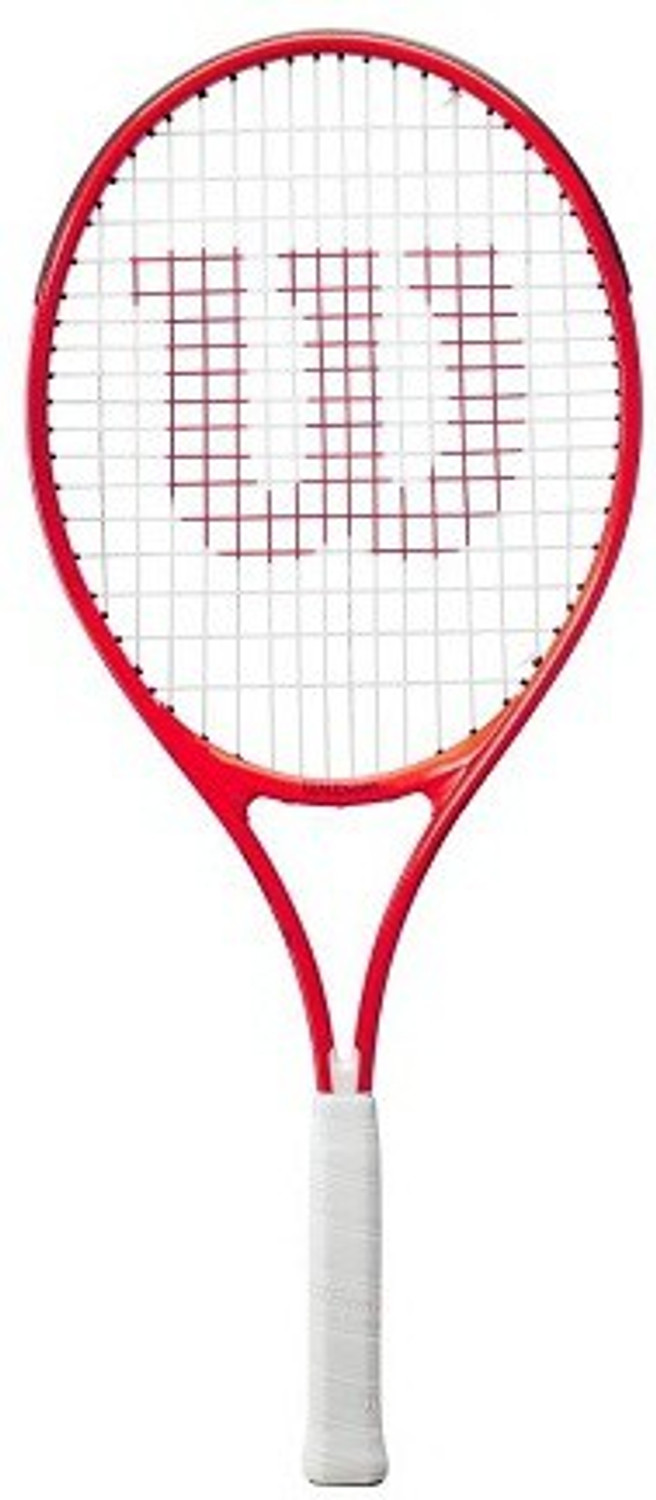 Image of WILSON Roger Federer 25 Red, White Strung Tennis Racquet (Pack of: 1, 225 g)