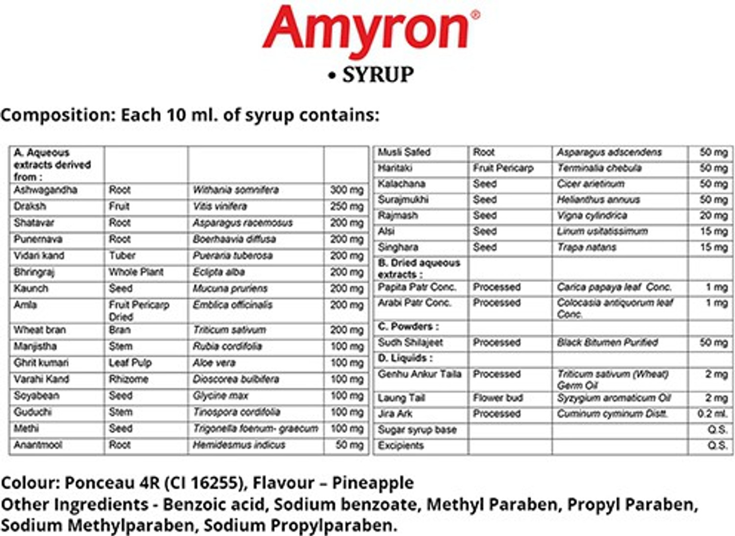 Image of AIMIL Amyron Multivitamins Syrup for Men & Women with 34 Ingredients| Reduce Tiredness & Fatigue | Improves Haemoglobin Level (Pack of 6)