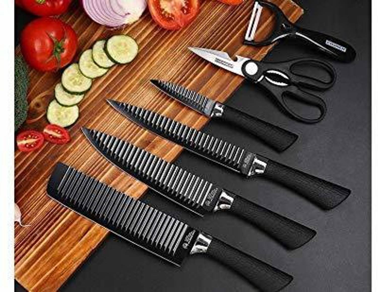 rengwell 0 Pc Steel Knife Set Stainless Steel Kitchen Knives - 6 Pcs Set