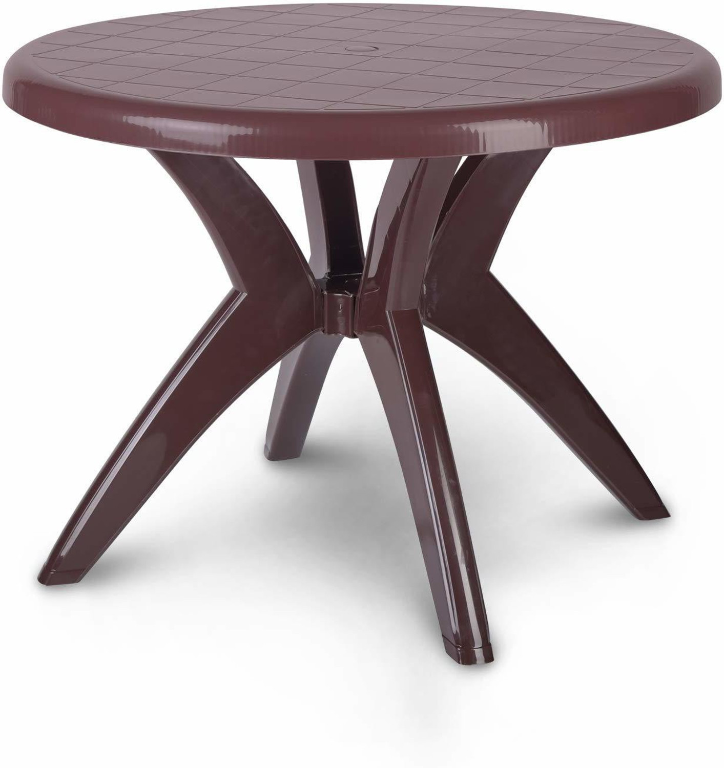 Image of Supreme Marina Brown Dinning Table Plastic 4 Seater Dining Table