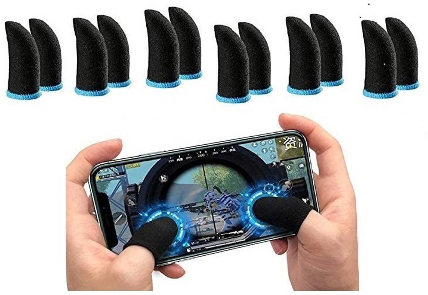 battlefire Finger Sleeve For Pubg and all Gaming (Suitable for all smartphones) pack of (12) Finger Sleeve
