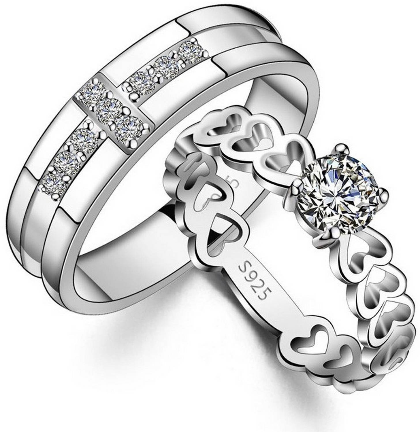 P. R. PRINTS Adjustable Couple Rings Combo for Lovers Valentine