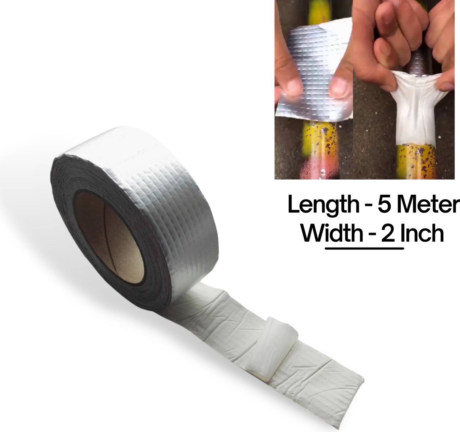 Buildingshop Bituminous Flashing/Sealing Tape For Waterproofing | Roof Leaks/Cracks | Water Tanks| Pipe&Tanks | Kitchen Fix| 500 cm Bitumen Tape
