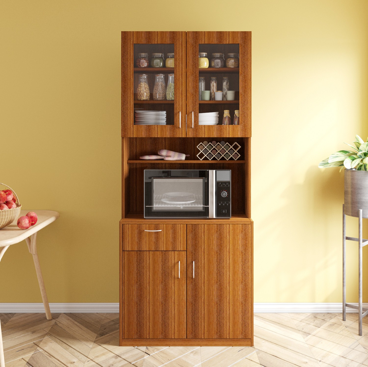 Image of Flipkart Perfect Homes Engineered Wood Crockery Cabinet