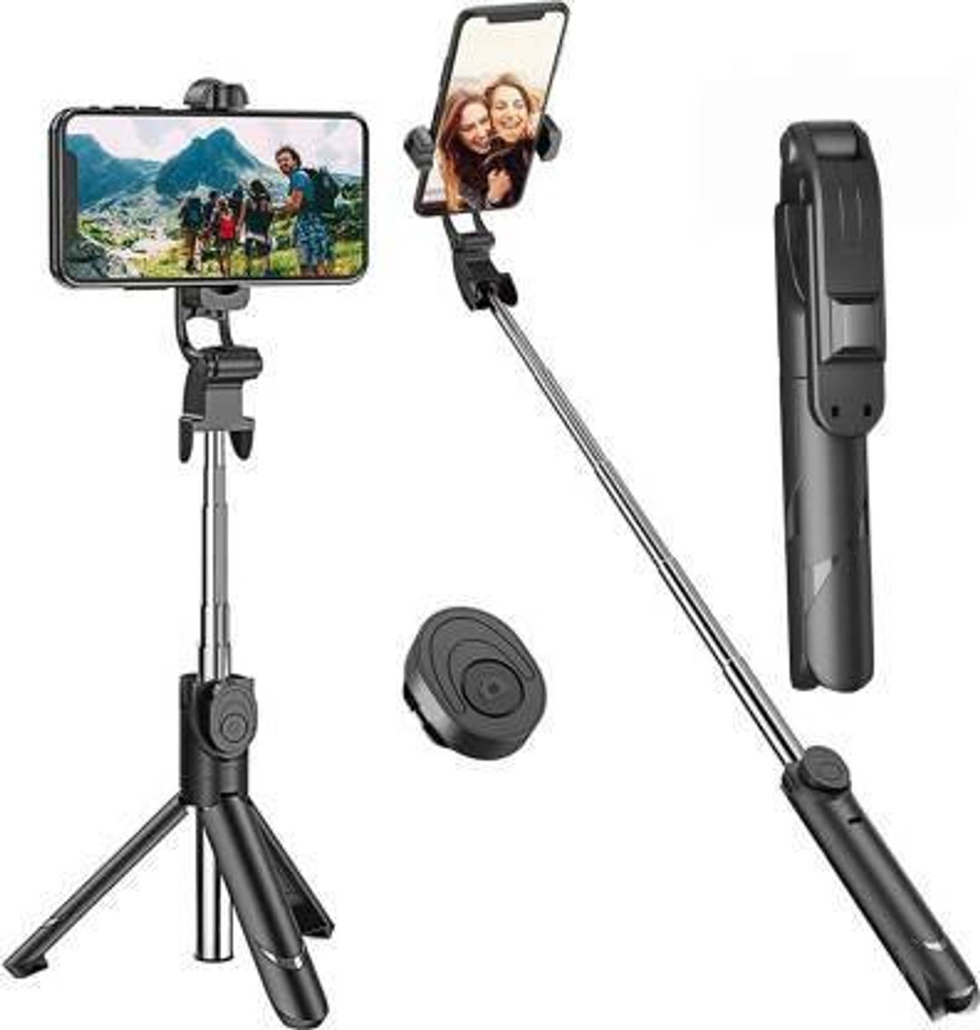 Planetoid Bluetooth Extendable Selfie Stick with Wireless Remote and Tripod Stand Tripod