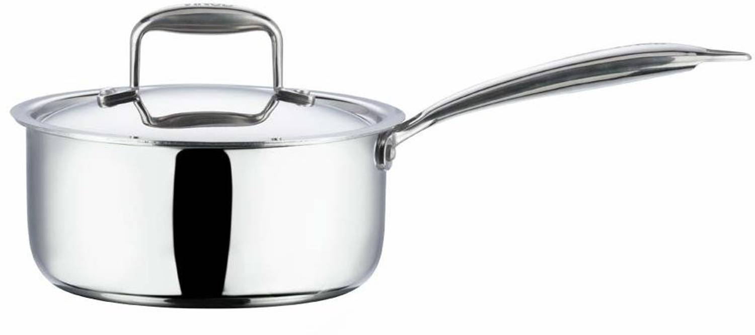 VINOD Platinum Triply Stainless Steel Saucepan with Lid Sauce Pan