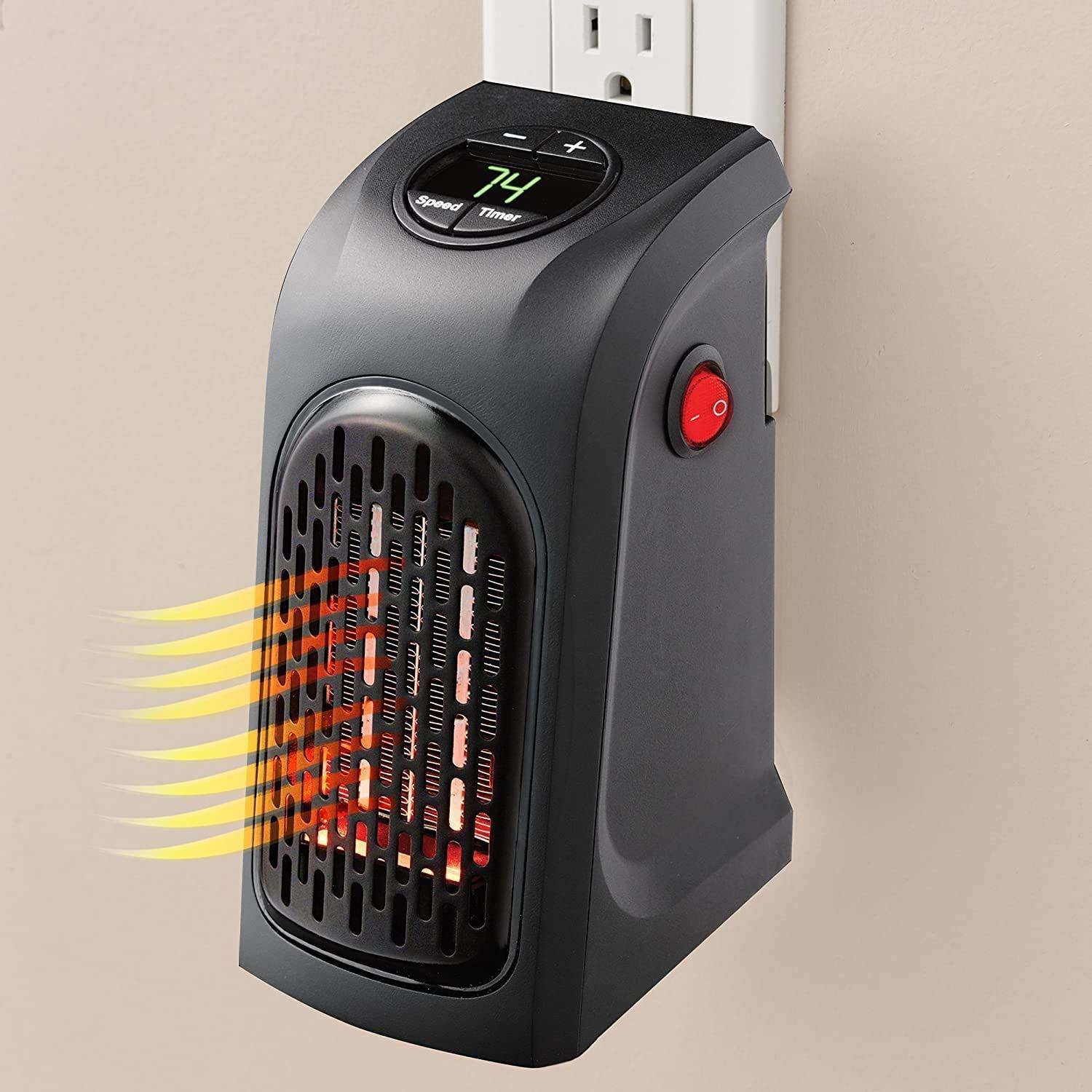 BIYALI Handy Room Heater Compact Plug-in, The Wall Outlet 400Watts Mini Handy Heater Air Blower