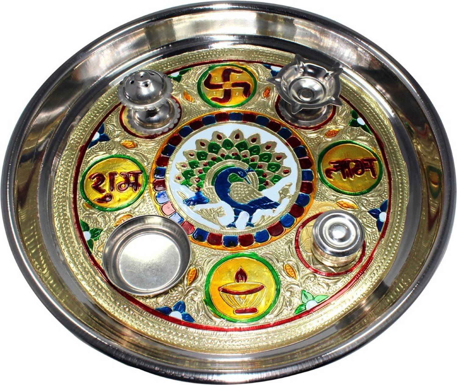 Bhavikaa Pooja Thali Decorative Showpiece  -  3 cm