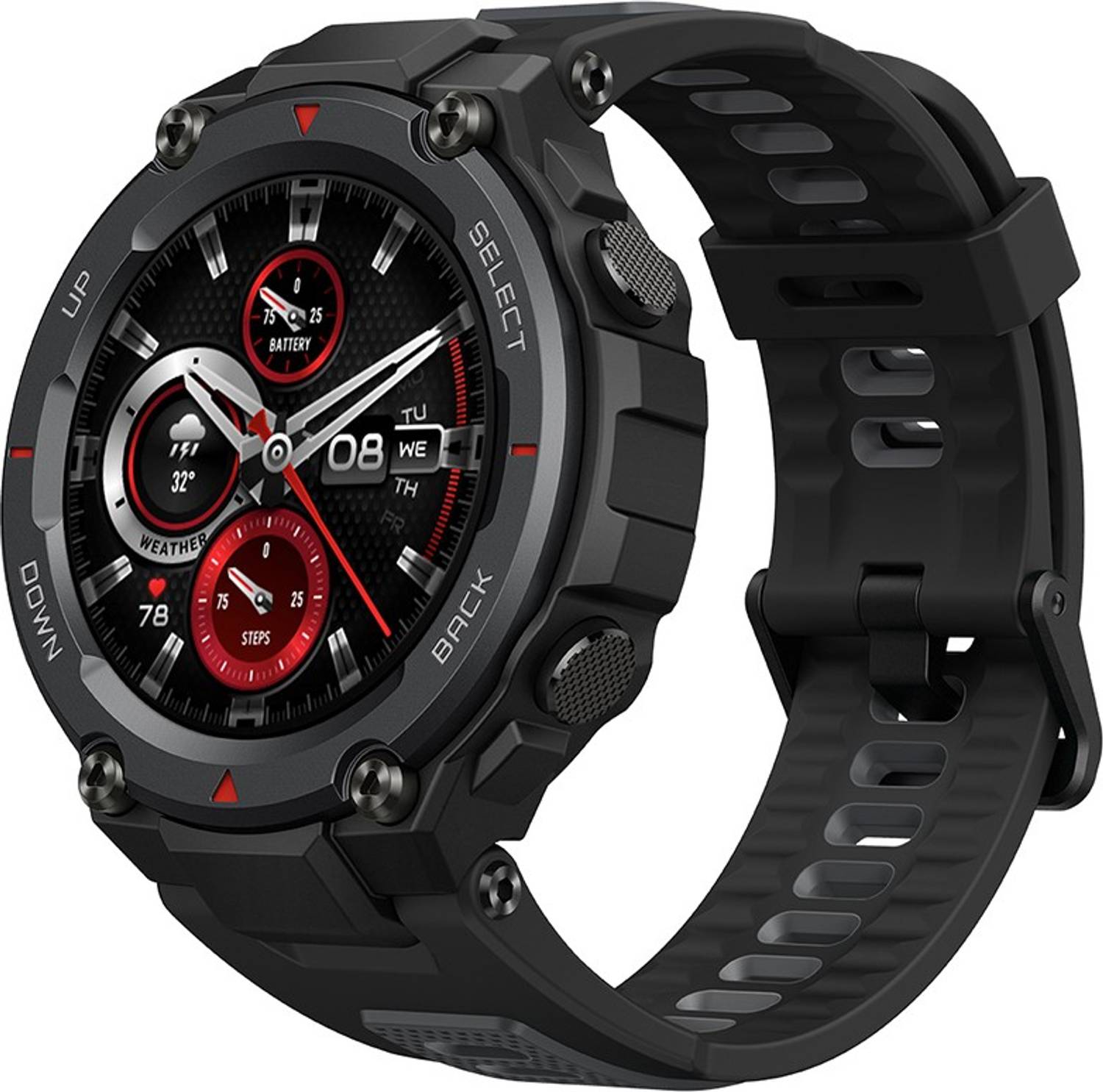 AMAZFIT T rex Pro 1.3HD AMOLED with advanced GPS & 10ATM water resistance Smartwatch