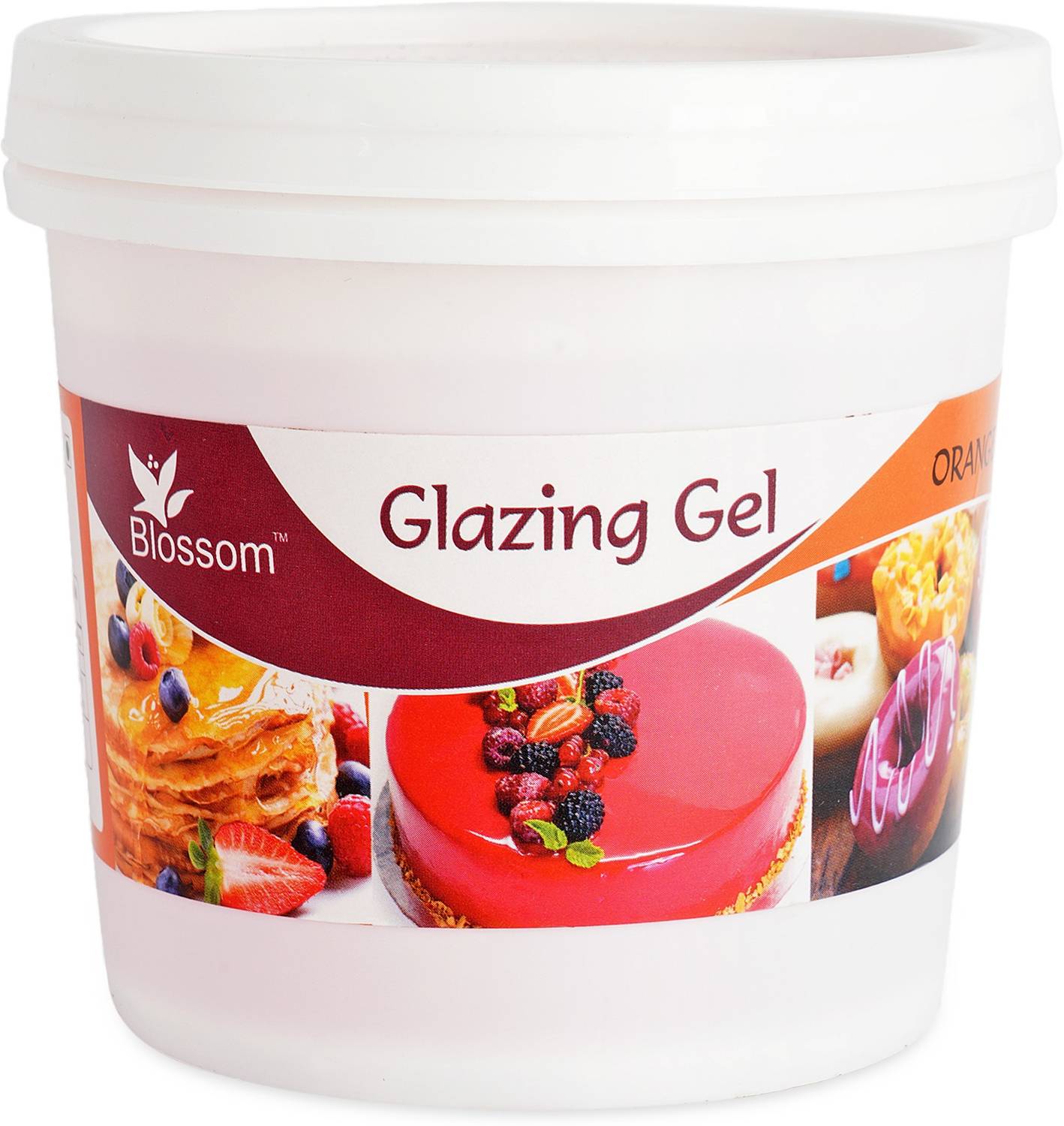 BLOSSOM Orange Glazing Gel for Desserts & Cake- GL09-2 Topping Paste