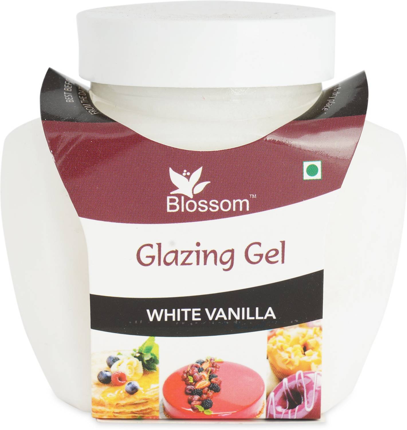 BLOSSOM White Vanilla Glazing Gel for Desserts & Cake- GL12-3 Topping Paste