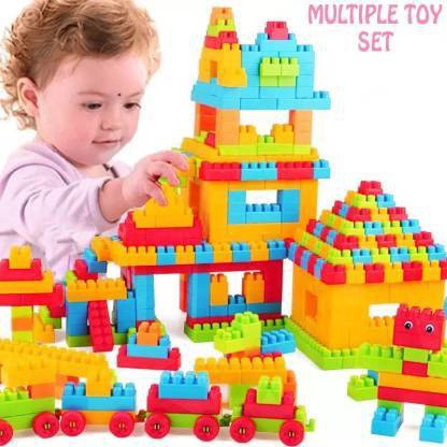 AEXONIZ TOYS 200 Pcs Bricks & Blocks Toys Sets with Wheel 5+