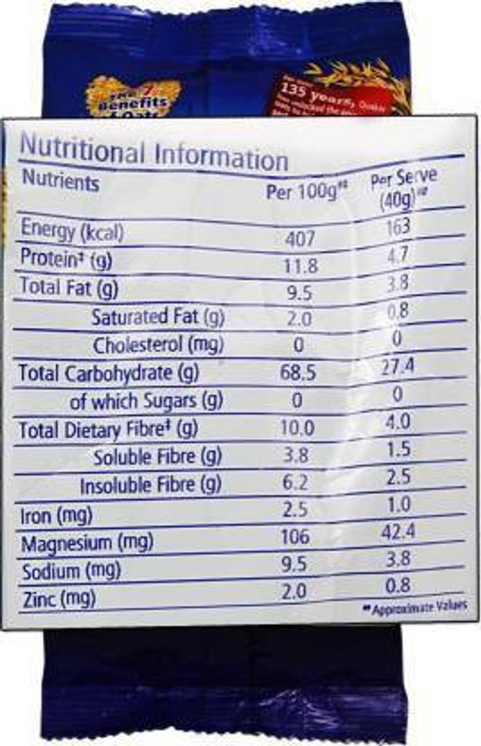 Image of Quaker Oats Meal 800 gm Pack Of 2 Pouch