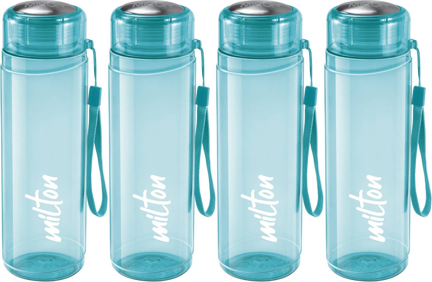 MILTON Hector 1000 Pet Water Bottle, Set of 4, 1 Litre Each, Blue 1000 ml Plastic Bottle