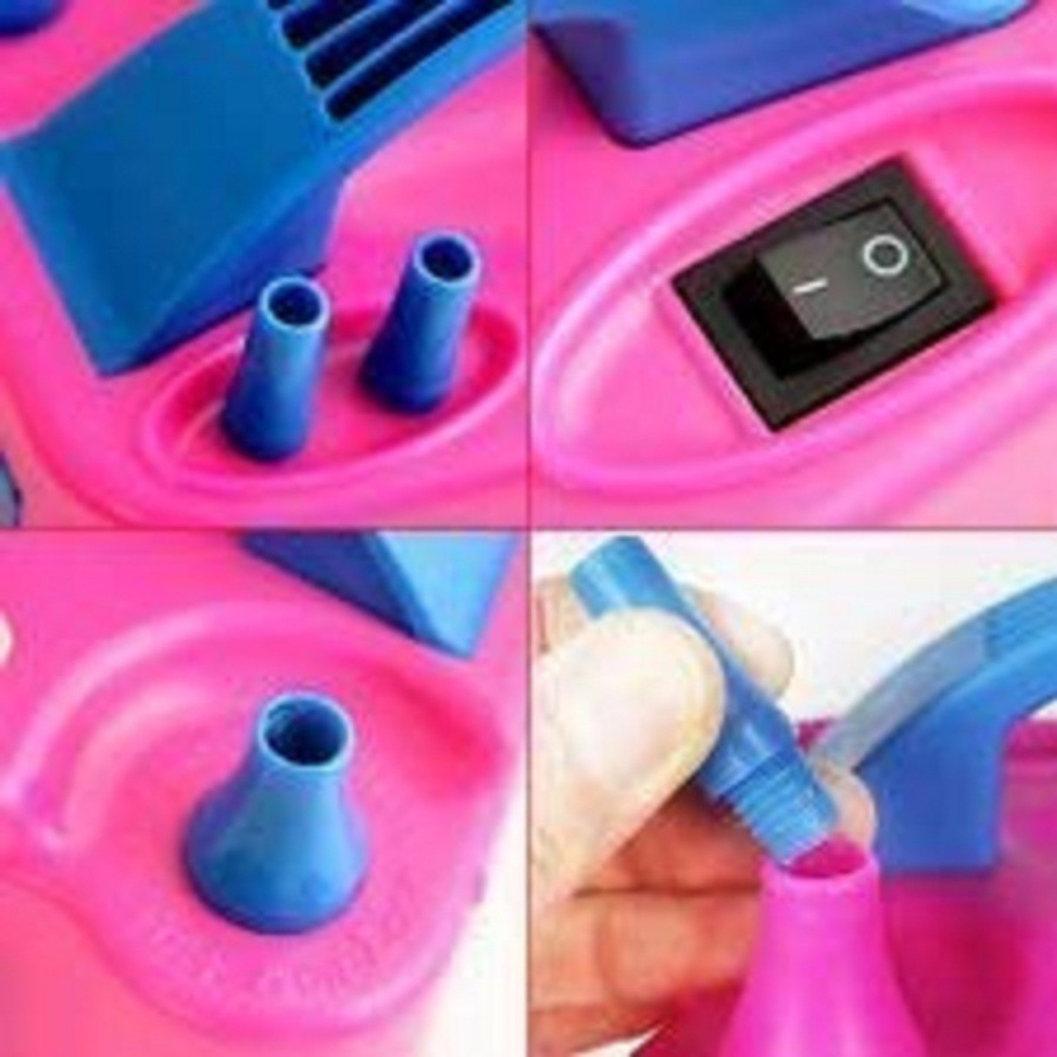 Image of Rozi Decoration Electric Air Pump for Balloons Balloon Pump (Pink, Blue)