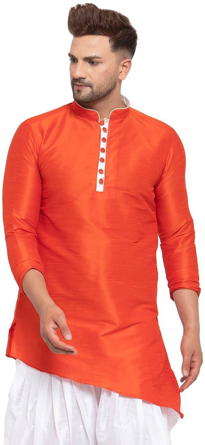 26 i Men Solid Asymmetric Kurta