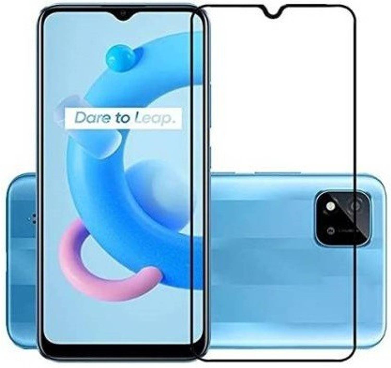 A-Allin1 Edge To Edge Tempered Glass for realme C11 2021, Full Screen Coverage Oleophobic Coating Ultra HD+ With Easy Installation Kit