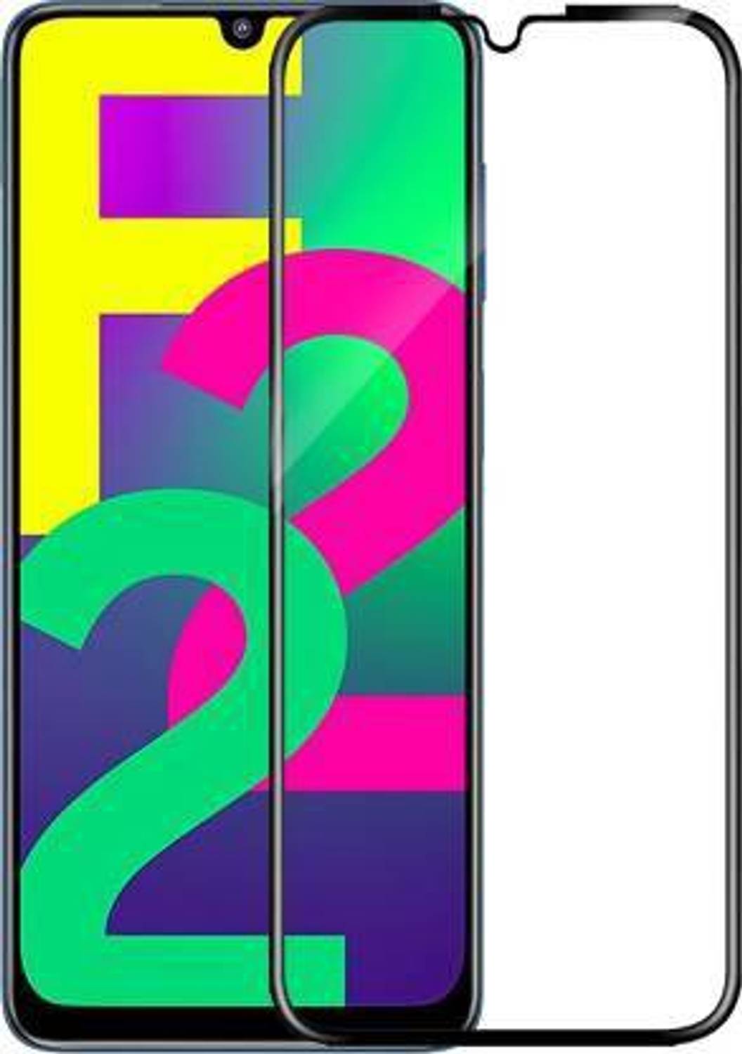 A-Allin1 Edge To Edge Tempered Glass for Samsung Galaxy F22, with Full Screen Coverage and Easy Installation kit