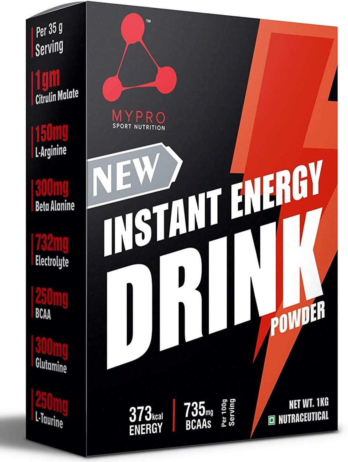 Image of Mypro Sport Nutrition New instant energy drink powder (1gm citrulin malate,250mg bcaas) Sports Drink