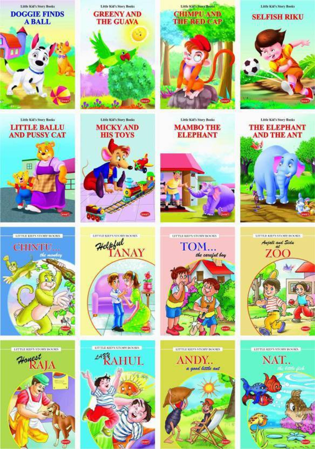 Image of Little Kids Story Books (Set Of 16 Books) Story Book For Kids