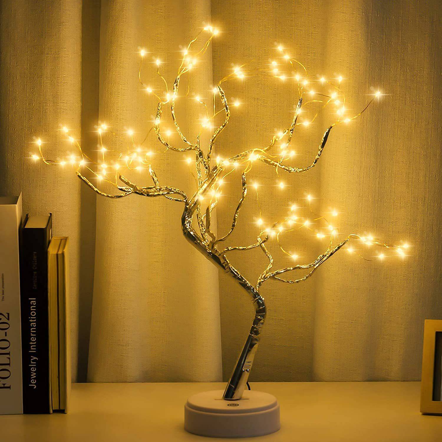 Midkart Tabletop 108 LED Tree Light, Battery / USB Operated Mini