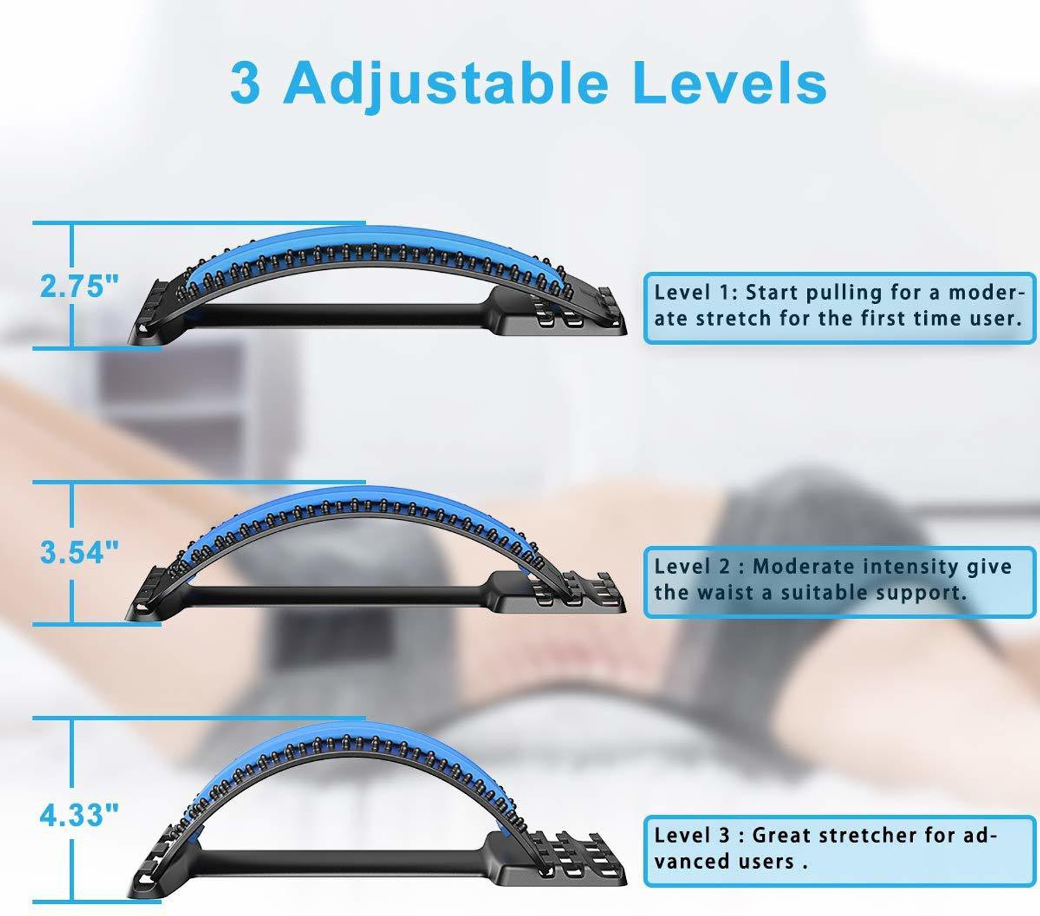 Image of FIT4HEAL Lower Back Pain Relief Products | Spinal Curve Back Stretcher Back / Lumbar Support