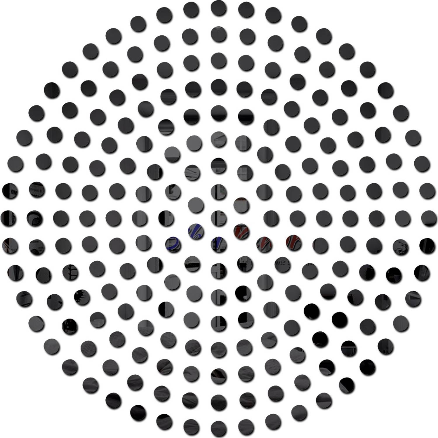 Bikri Kendra 3 cm 200 dots black - 3d acrylic mirror wall stickers Self Adhesive Sticker