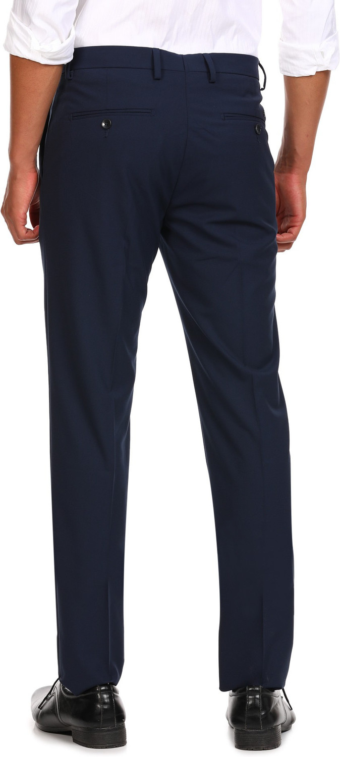 Image of ARROW Regular Fit Men Blue Trousers