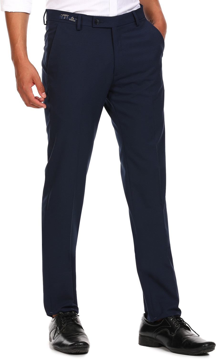 Image of ARROW Regular Fit Men Blue Trousers