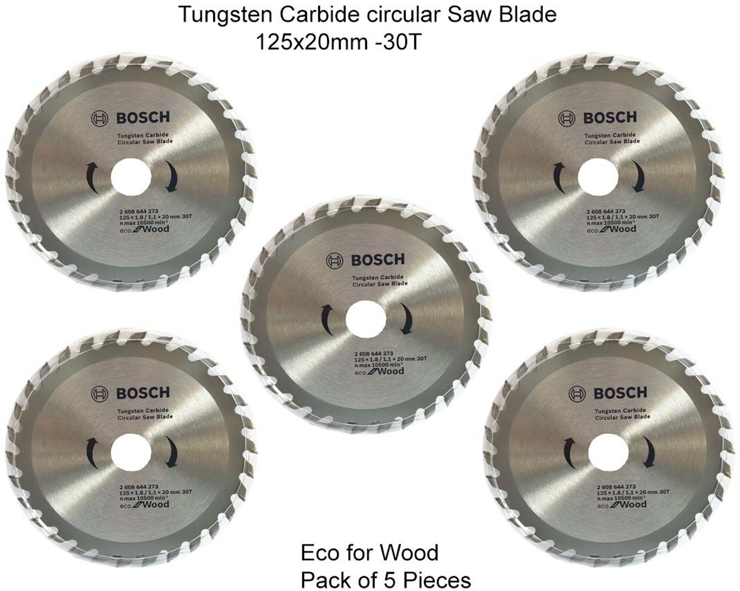 Image of BOSCH TCT 5Inch x30 T -Pack of 5 pieces Wood Cutter
