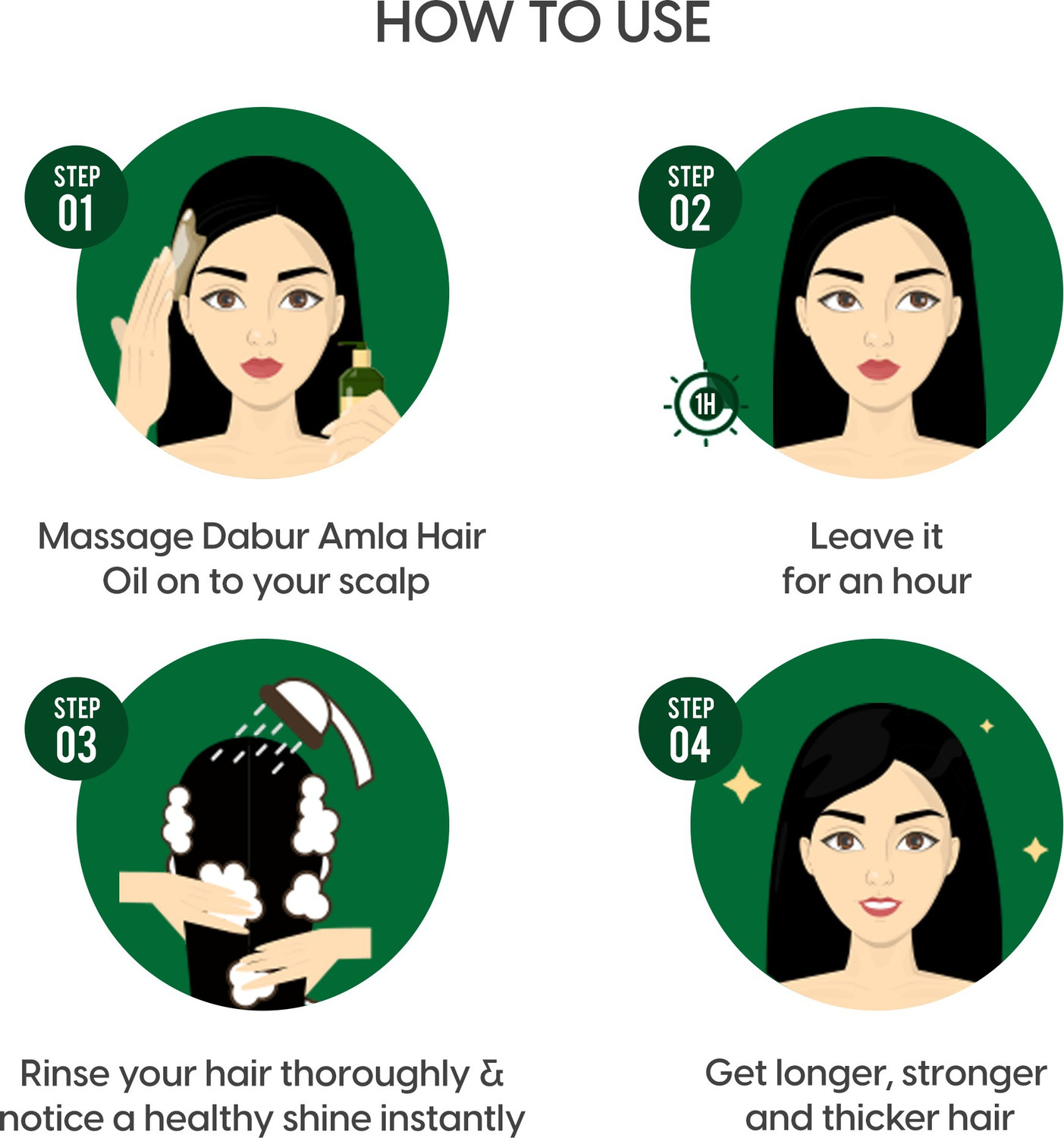 Image of Dabur For Strong, Long and Thick hair Nourishes Scalp Controls Hair Fall Hair Oil