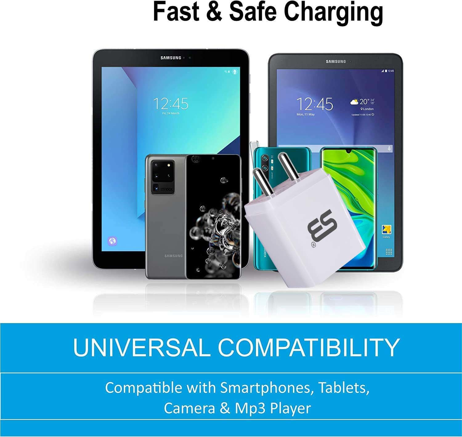 Image of shopbucket 18 W 3 A Wall Charger for Mobile with Detachable Cable